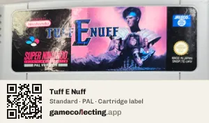 Tuff E Nuff Super Nintendo Entertainment System, PAL cartridge label