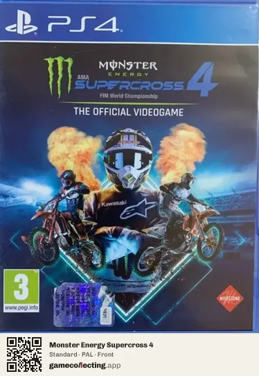 Monster Energy Supercross 4 PlayStation 4, PAL box front