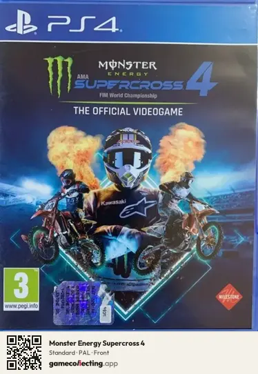 Monster Energy Supercross 4 PlayStation 4, PAL box front
