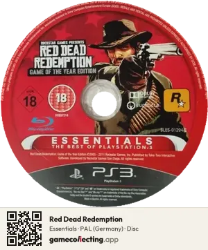 Red Dead Redemption PlayStation 3, PAL disc