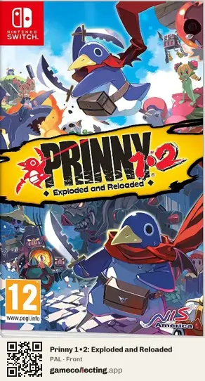 Prinny 1•2: Exploded and Reloaded Nintendo Switch, PAL box front