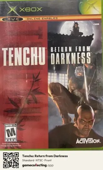 Tenchu: Return from Darkness Xbox, NTSC box front