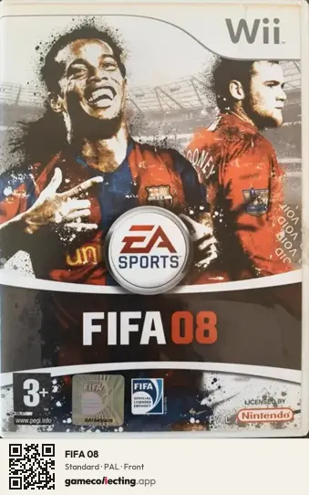 FIFA 08 Nintendo Wii, PAL box front