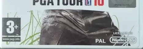 Tiger Woods PGA Tour 10, the PEGI square on its front
