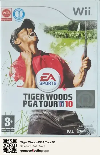 Tiger Woods PGA Tour 10 Nintendo Wii, PAL box front