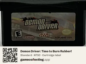 Demon Driver: Time to Burn Rubber! Game Boy Advance, NTSC cartridge label