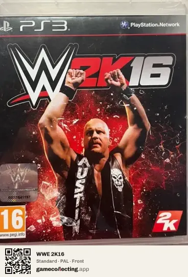 WWE 2K16 PlayStation 3, PAL box front
