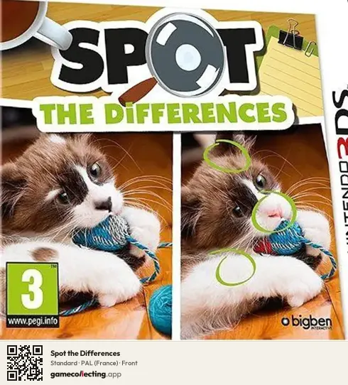 Spot the Differences Nintendo 3DS, France box front