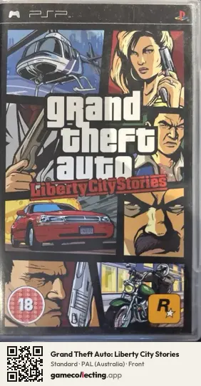 Grand Theft Auto: Liberty City Stories PlayStation Portable, Australia box front