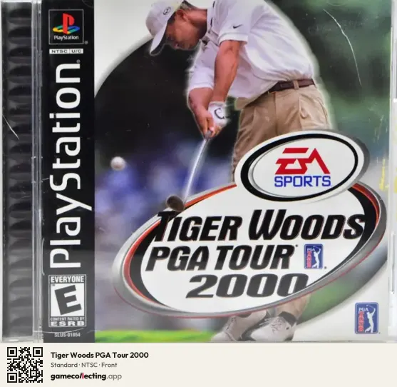 Tiger Woods PGA Tour 2000 PlayStation, NTSC box front