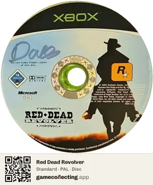 Red Dead Revolver Xbox, PAL disc