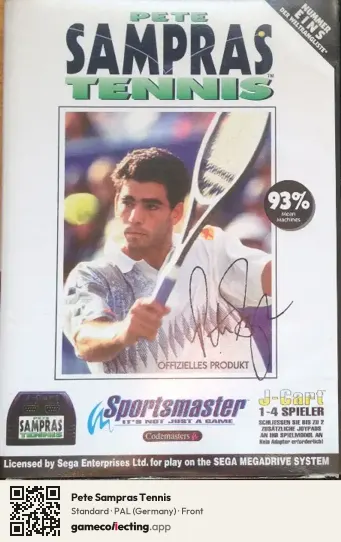 Pete Sampras Tennis Sega Mega Drive / Genesis, Germany box front