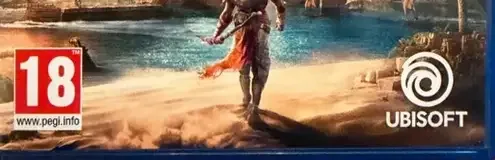 Assassin's Creed Origins, the PEGI square on its front