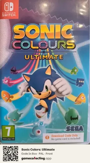 Sonic Colors: Ultimate Nintendo Switch, PAL box front