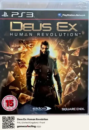 Deus Ex: Human Revolution PlayStation 3, United Kingdom box front