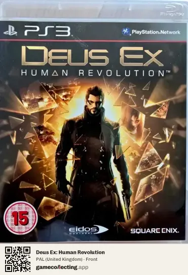 Deus Ex: Human Revolution PlayStation 3, United Kingdom box front