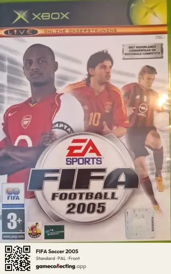 FIFA Soccer 2005 Xbox, PAL box front
