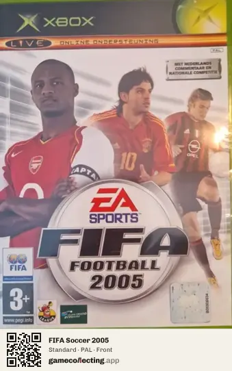 FIFA Soccer 2005 Xbox, PAL box front
