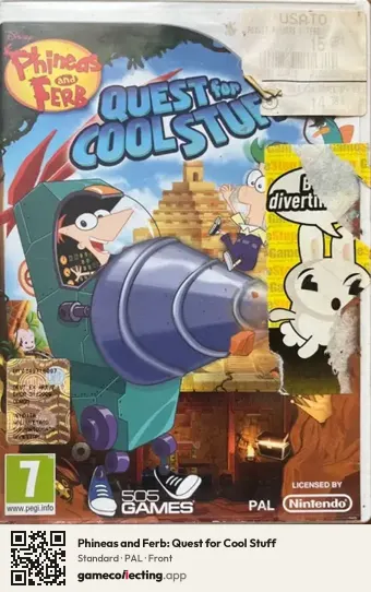 Phineas and Ferb: Quest for Cool Stuff Nintendo Wii, PAL box front