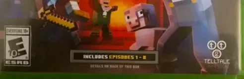 Minecraft: Story Mode, the ESRB box on its front