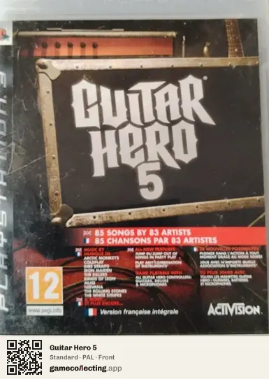 Guitar Hero 5 PlayStation 3, PAL box front