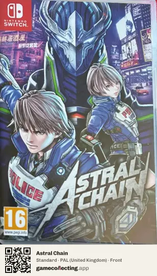 Astral Chain Nintendo Switch, United Kingdom box front
