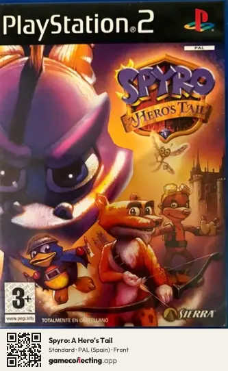 Spyro: A Hero's Tail PlayStation 2, Spain box front