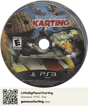 LittleBigPlanet Karting PlayStation 3, NTSC disc