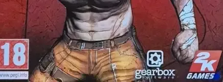 Borderlands: Double Game Add-On Pack, the PEGI square on its front