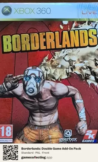 Borderlands: Double Game Add-On Pack Xbox 360, PAL box front