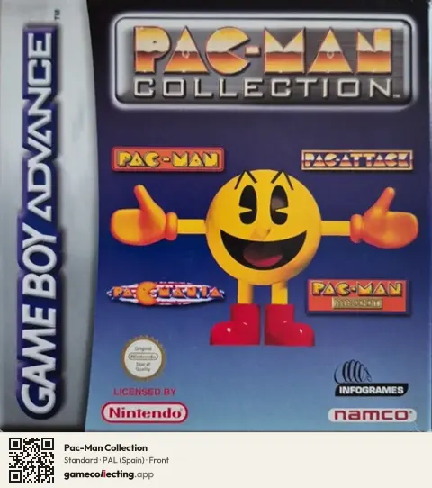 Pac-Man Collection Game Boy Advance, Spain box front