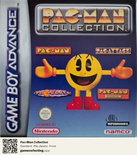 Pac-Man Collection Game Boy Advance, Spain box front