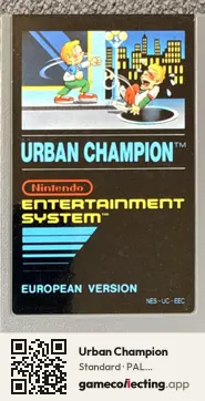 Urban Champion Nintendo Entertainment System, PAL cartridge label