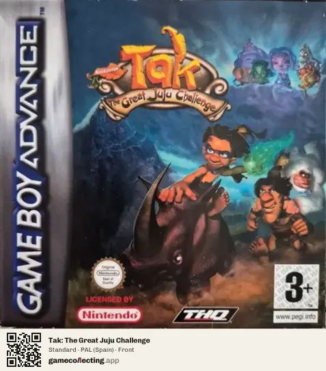 Tak: The Great Juju Challenge Game Boy Advance, Spain box front