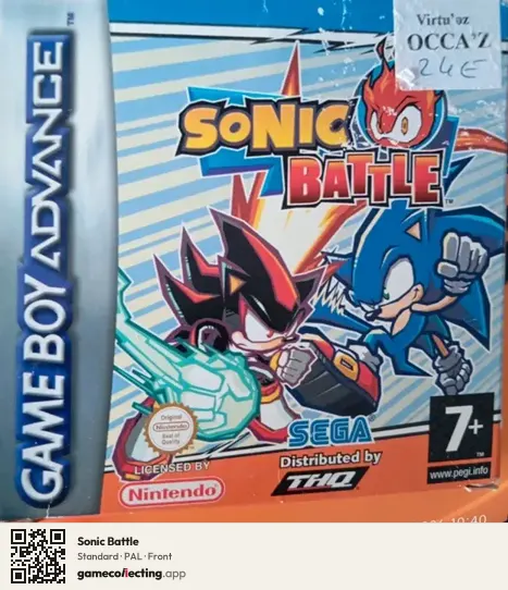 Sonic Battle Game Boy Advance, PAL box front