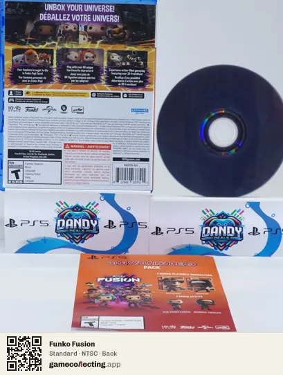 Funko Fusion PlayStation 5, NTSC box back