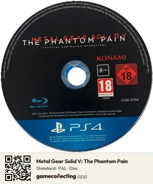 Metal Gear Solid V: The Phantom Pain PlayStation 4, PAL disc