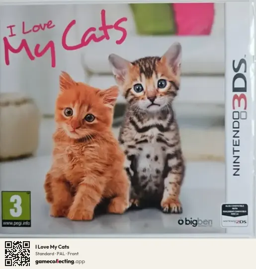 I Love My Cats Nintendo 3DS, PAL box front