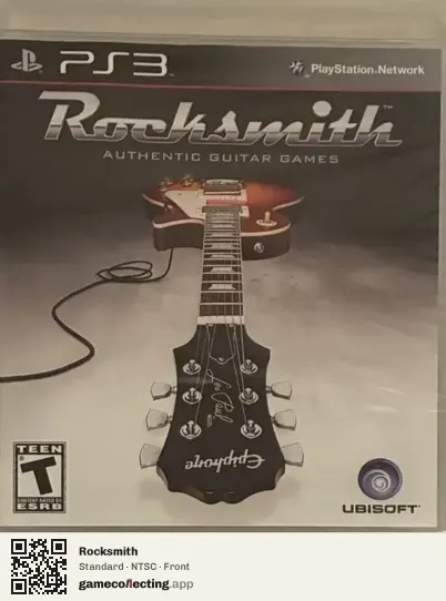 Rocksmith PlayStation 3, NTSC box front