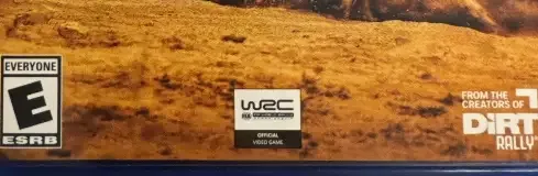 EA Sports WRC, the ESRB box on its front