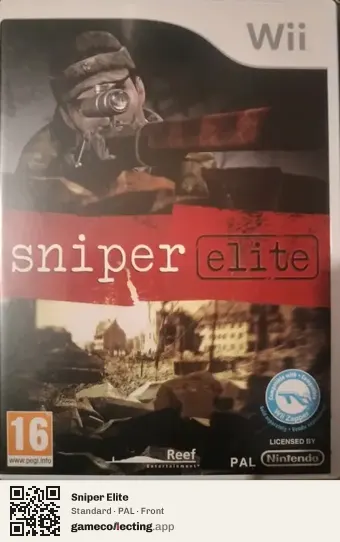 Sniper Elite Nintendo Wii, PAL box front