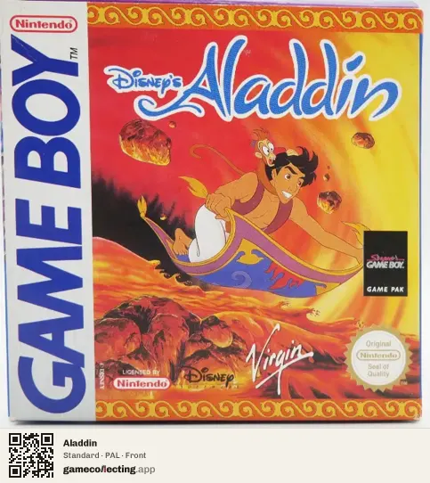 Aladdin Game Boy, PAL box front