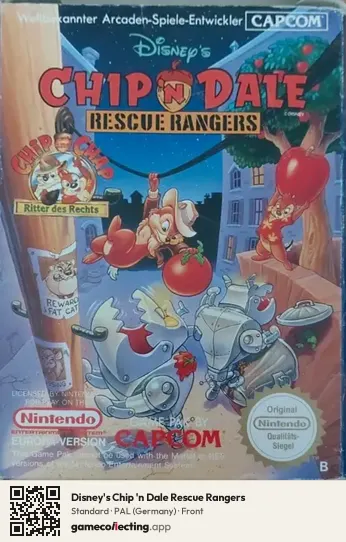 Disney's Chip 'n Dale Rescue Rangers Nintendo Entertainment System, Germany box front