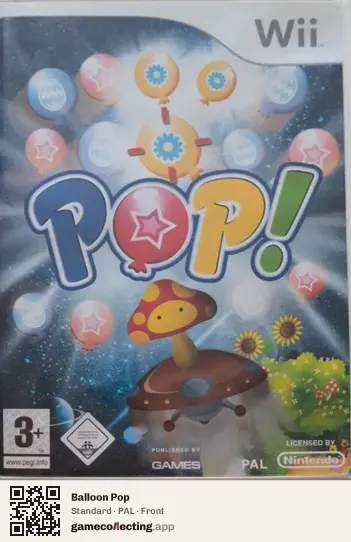 Balloon Pop Nintendo Wii, PAL box front