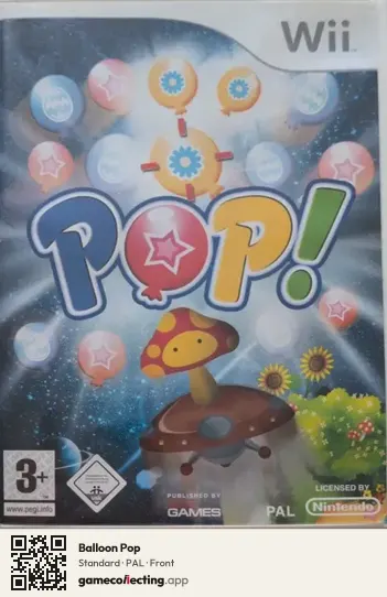 Balloon Pop Nintendo Wii, PAL box front