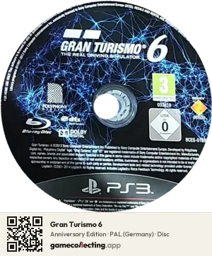 Gran Turismo 6 PlayStation 3, PAL disc