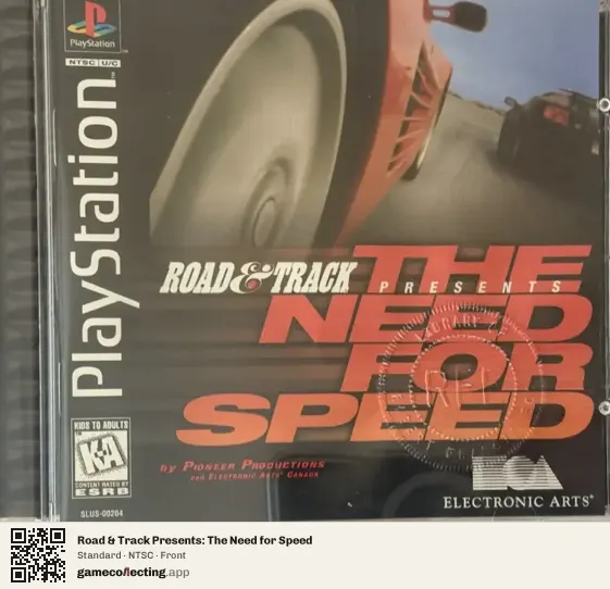 Road & Track Presents: The Need for Speed PlayStation, NTSC box front