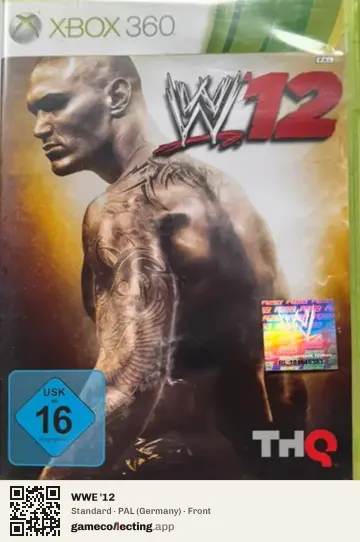 WWE '12 Xbox 360, Germany box front