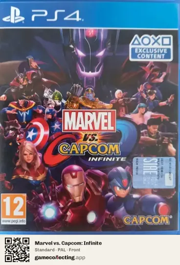 Marvel vs. Capcom: Infinite PlayStation 4, PAL box front