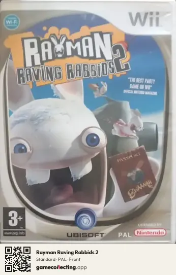 Rayman Raving Rabbids 2 Nintendo Wii, PAL box front